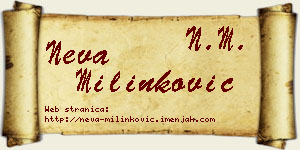 Neva Milinković vizit kartica